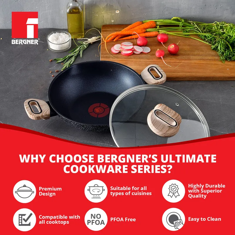 Bergner Ultimate Marble Non-Stick Kadhai With Lid - 2000 mL media 7
