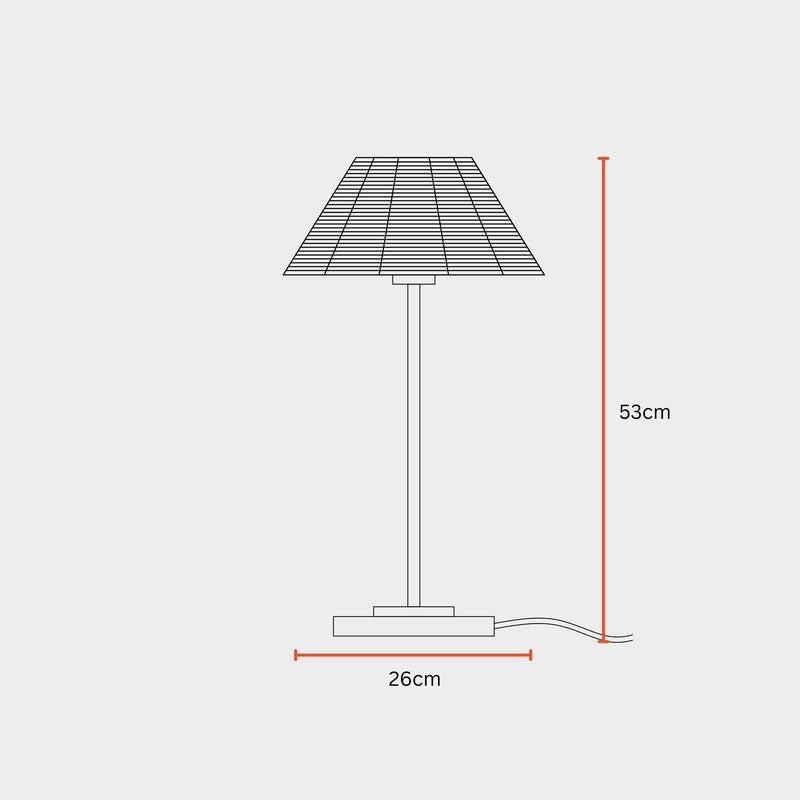 Fig Living Natural Cane Lamp - Beige,Gold media 16