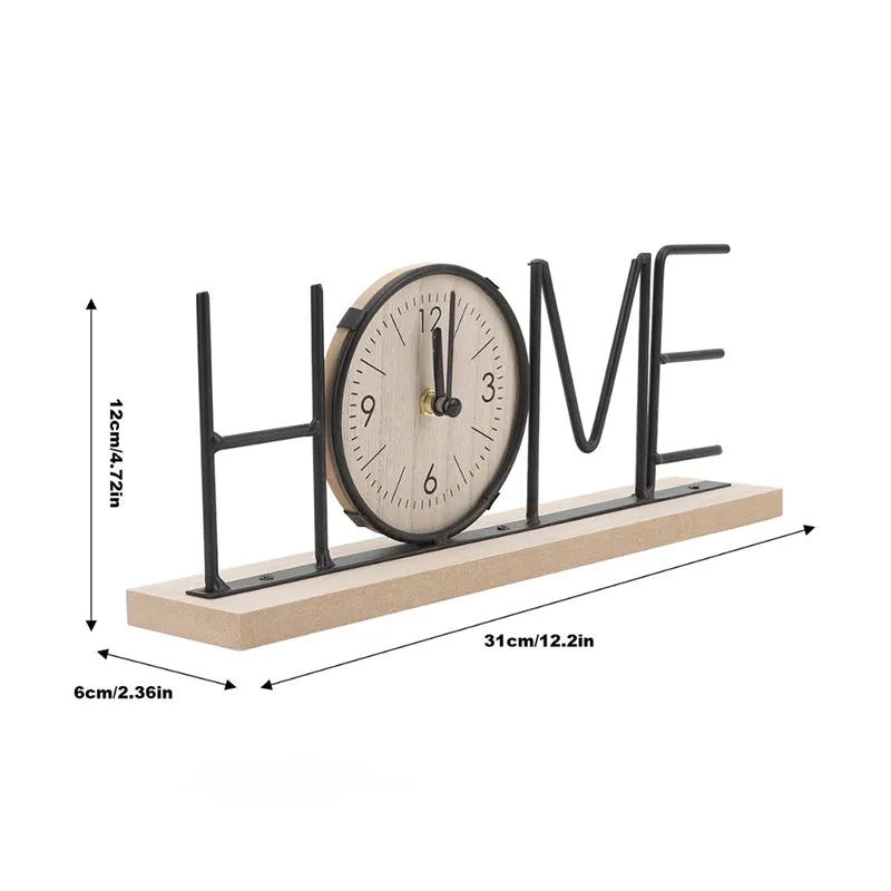 Typo Home Table Clock - Black media 9