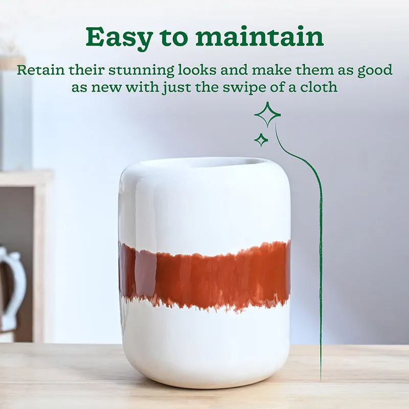 Ugaoo Meadow Mate Ceramic Planter - Terracotta media 4