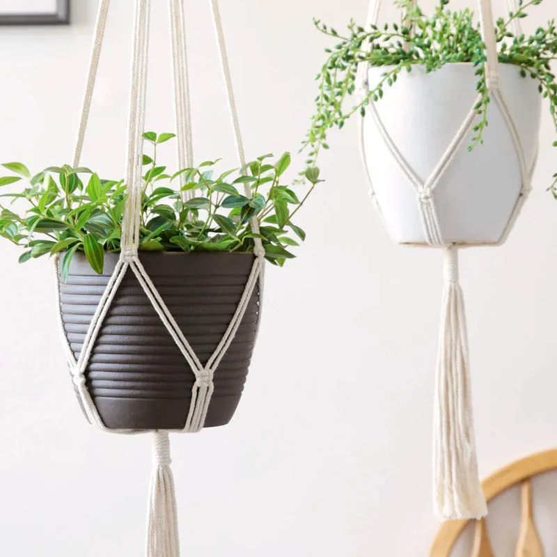 Navra Macrame Planter - Set Of Two media 1