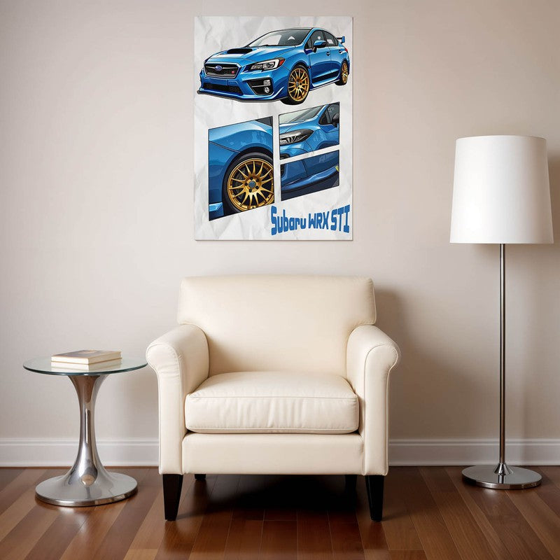 Aqua Racer Wall Poster