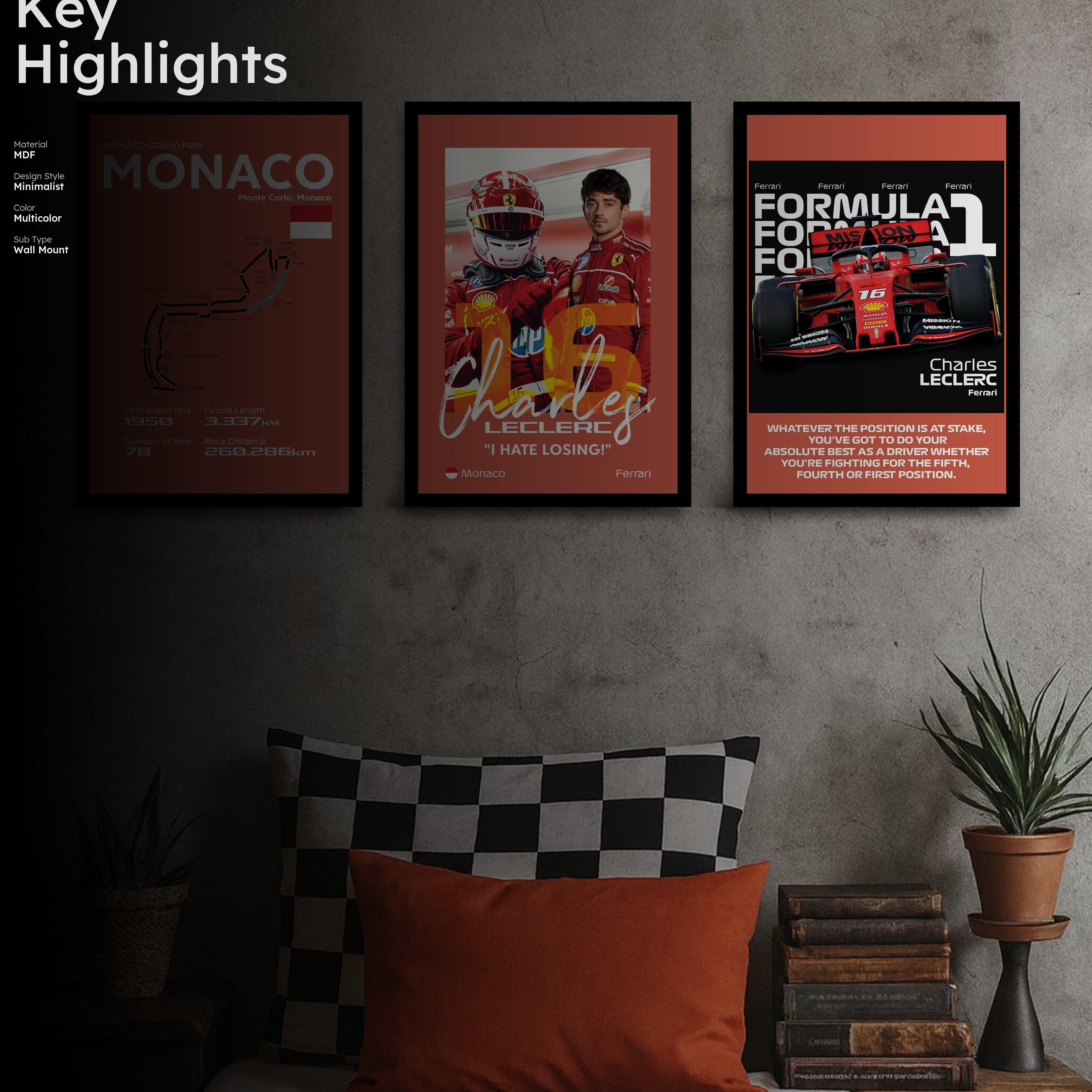 Monaco Grand Prix Formula 1 Wall Art Collection - Set Of Three media 2