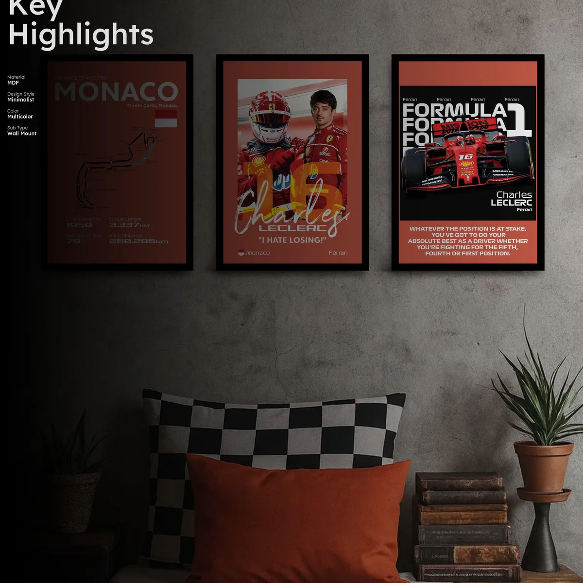 Monaco Grand Prix Formula 1 Wall Art Collection - Set Of Three media 2