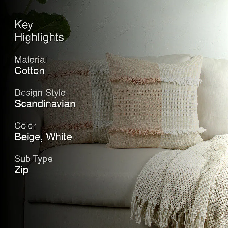Vivenne Tufted Cushion Cover (Pale Peach) - Set Of Two media 2
