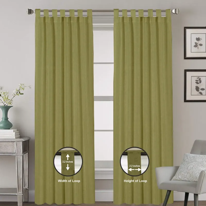 Esme Tab Top Short Width Curtain - Bottle Green media 4