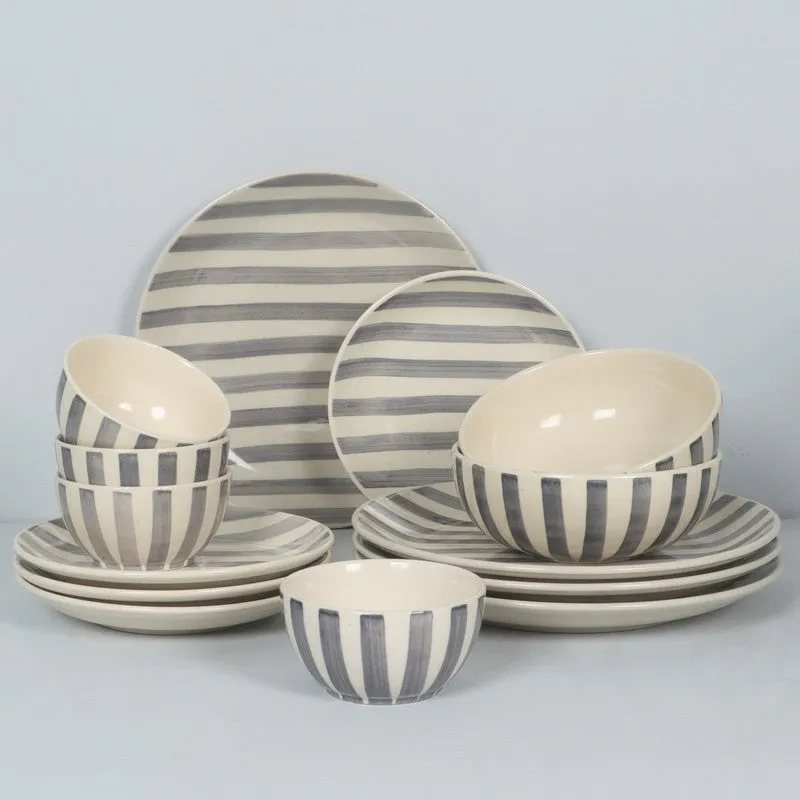 EasyServe Dining Set (Grey,White) - 14 Piece Set media 3