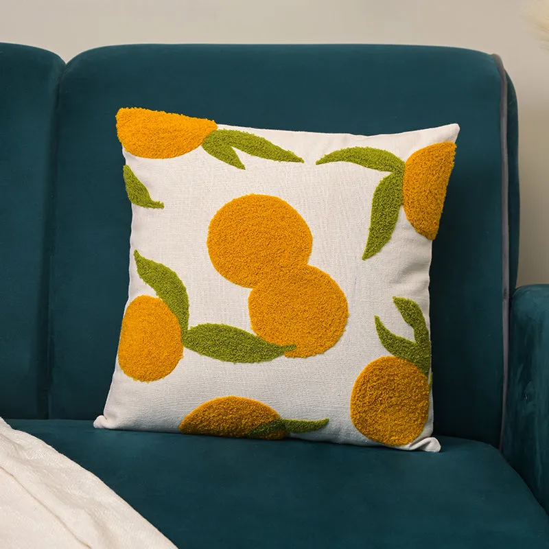 Tangerine Twirl Embroidered Cushion Cover media 4