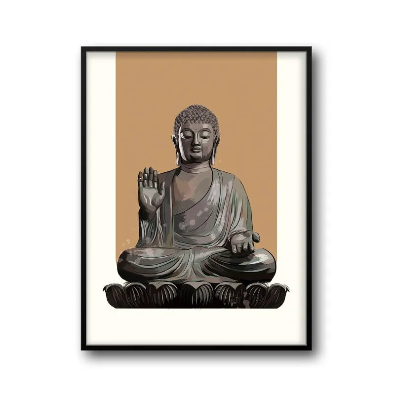 Buddha's Boon Archival Paper Wall Art With Frame media 6
