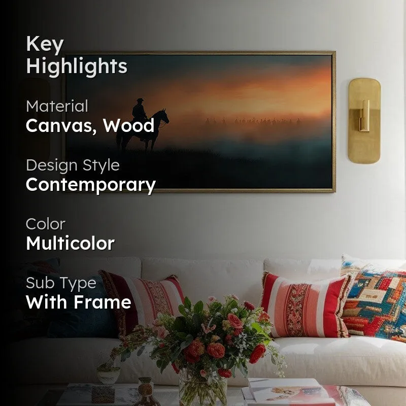 Horizonfall Canvas Wall Painting With Frame media 2