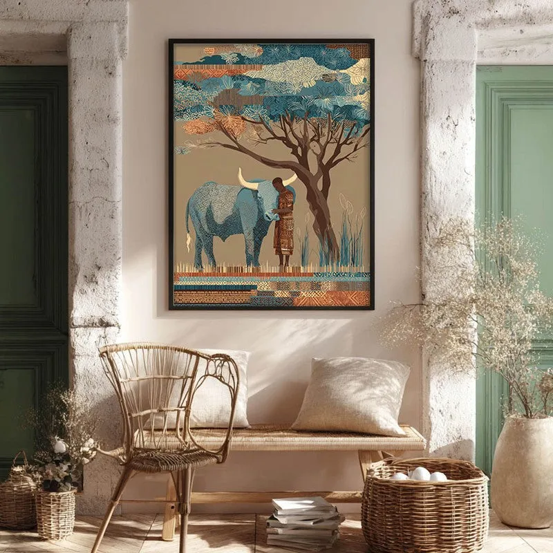 Prakriti Canvas Wall Painting With Black Frame media 7