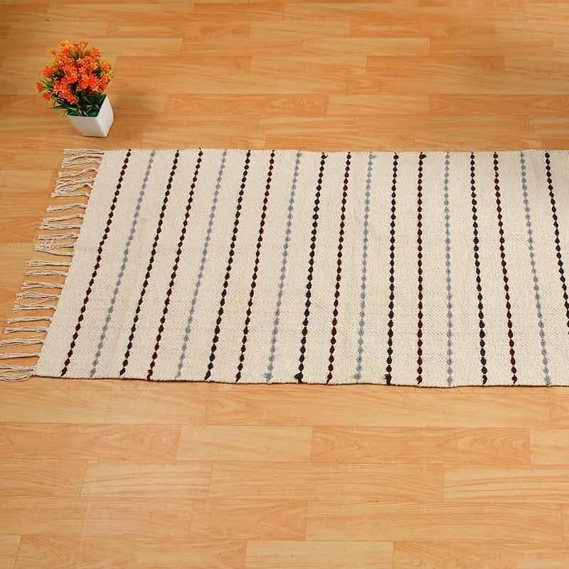 Bohemic Striped Cotton Runner Rug media 1