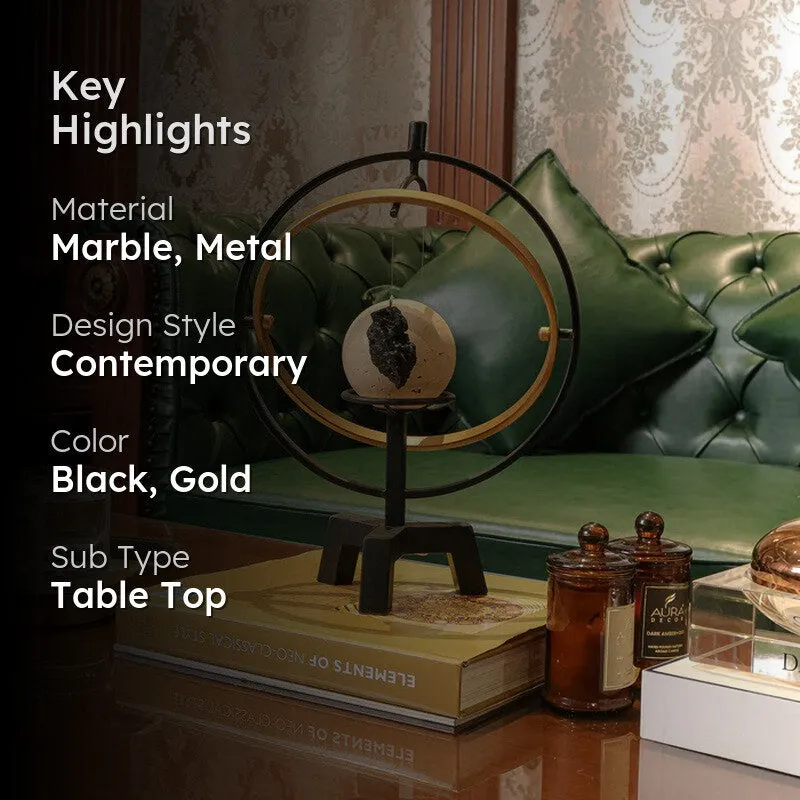 Gyroluxe Orbit Metal & Marble Showpiece media 2