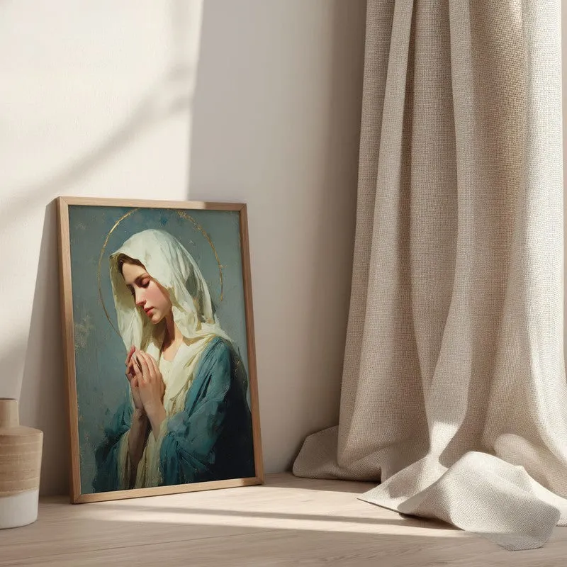 Grace in Devotion I Archival Paper Wall Painting With Brown Frame media 3