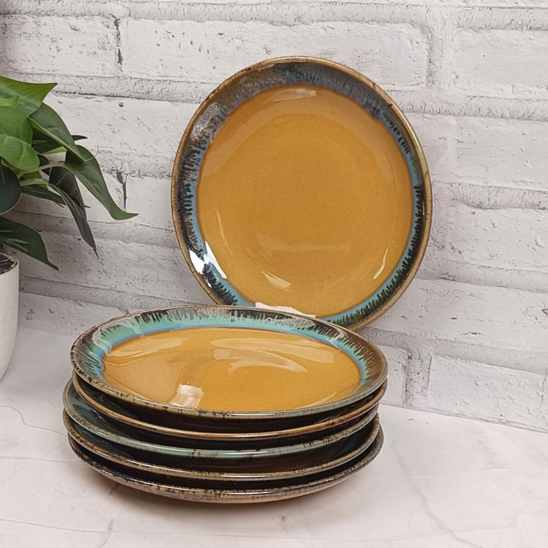 Porcelli Ceramic Quarter Plate - Set Of Six