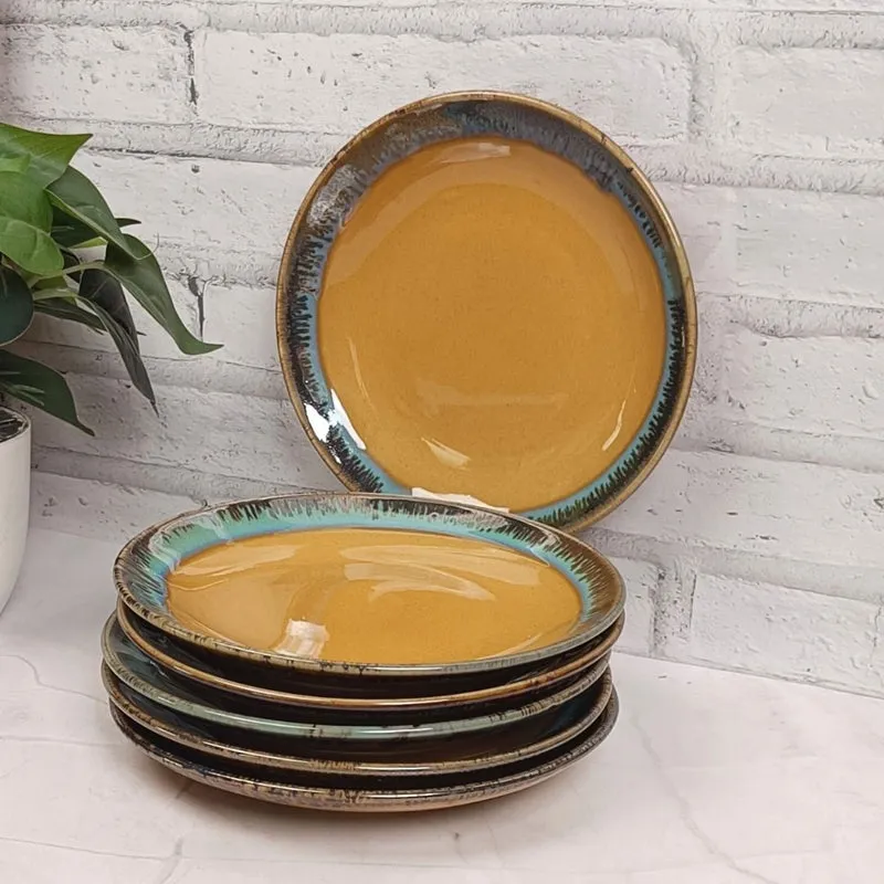 Porcelli Ceramic Quarter Plate - Set Of Six media 1