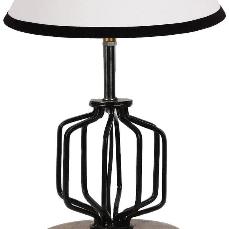 Cosmo Fabric Table Lamp - White,Black media 6