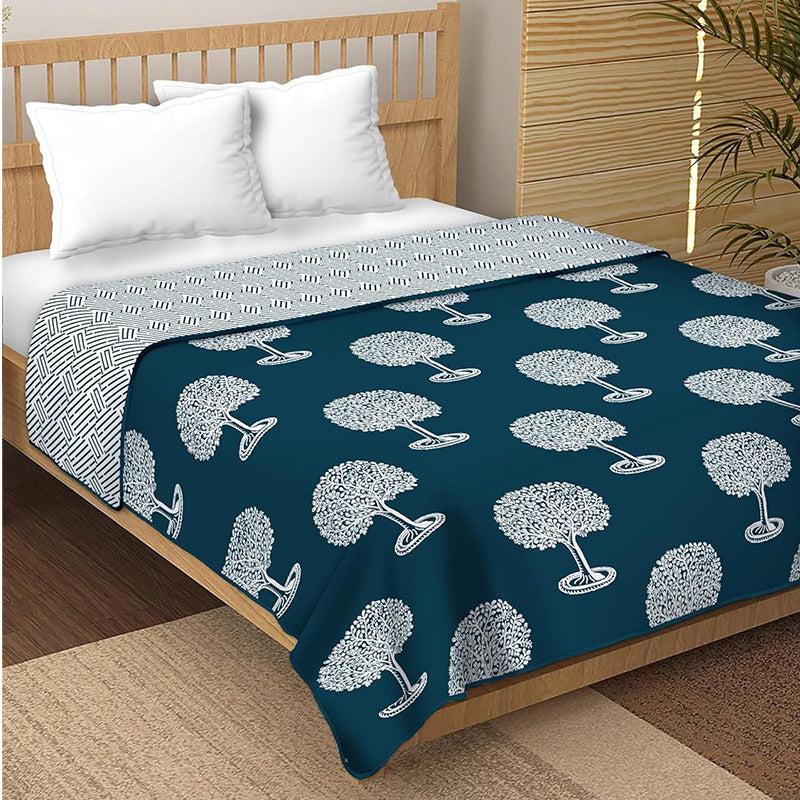 Moohina Reversible Cotton Dohar (Blue)  - 180 GSM media 3