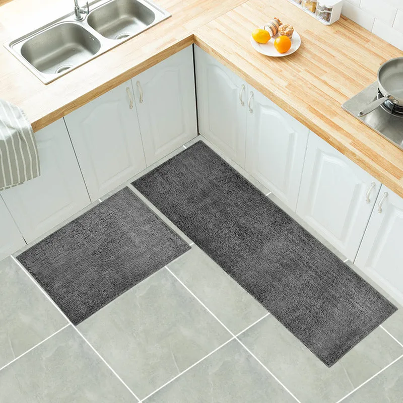 Relma Anti Skid Cotton Runner Rug (Grey) - Set Of Two media 1