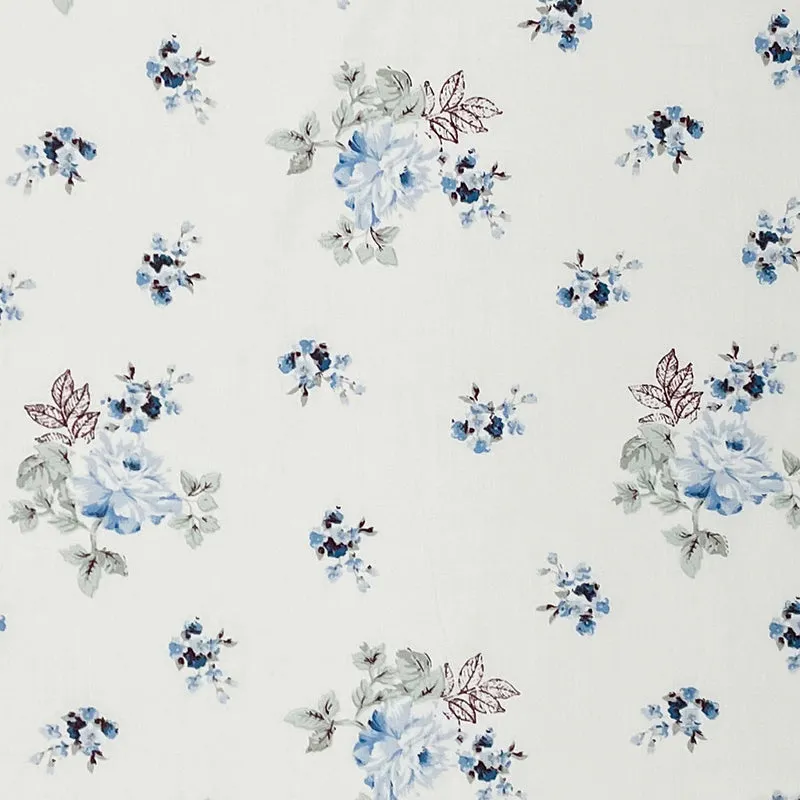 Swayam Florenca Floral Cotton Bedsheet (Blue) - 250 TC media 4
