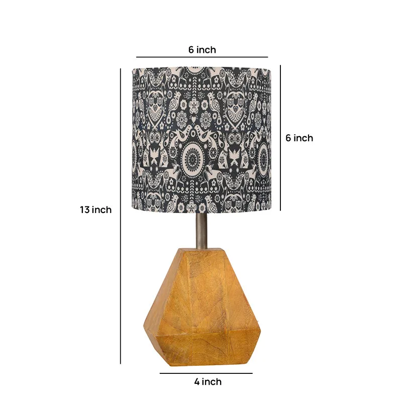 Ethnic Diamond Fabric Table Lamp - Black media 5