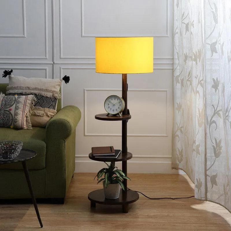 Citrine Runa Floor Lamp With Shelf media 3