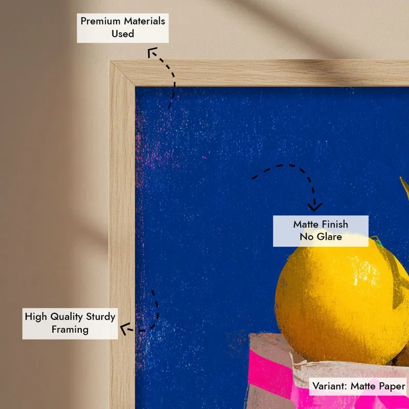 Juicy Lemonade Canvas Wall Painting - Brown Frame media 7