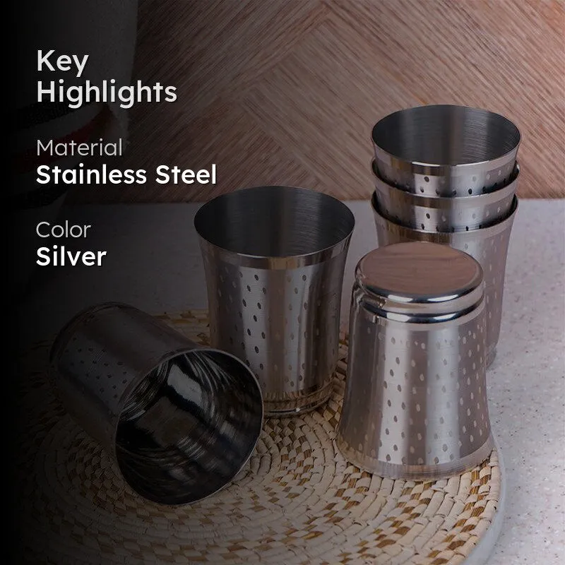 Mafine Stainless Steel Tumbler (300 ML) - Set Of Six media 2
