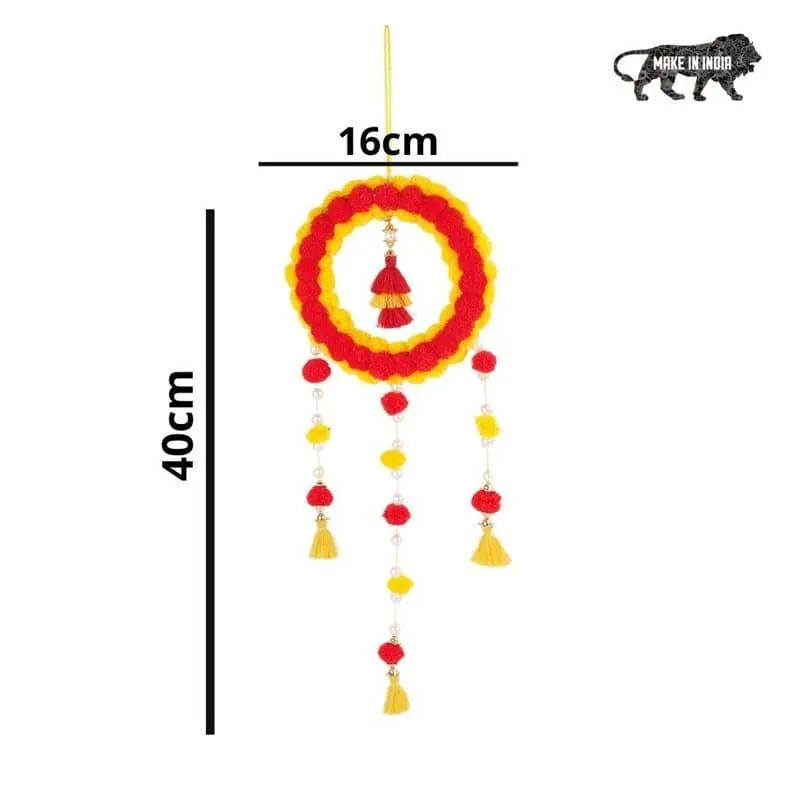 Round Festive Latkan - Orange & Yellow media 3