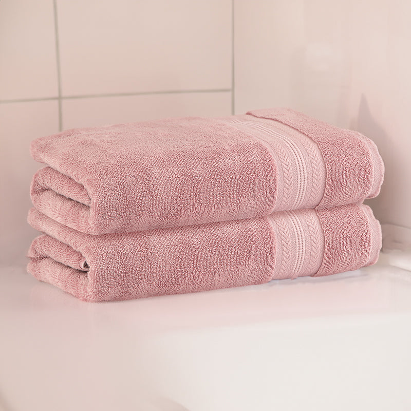 Reign Bath Towel (Pink) - Set Of Two