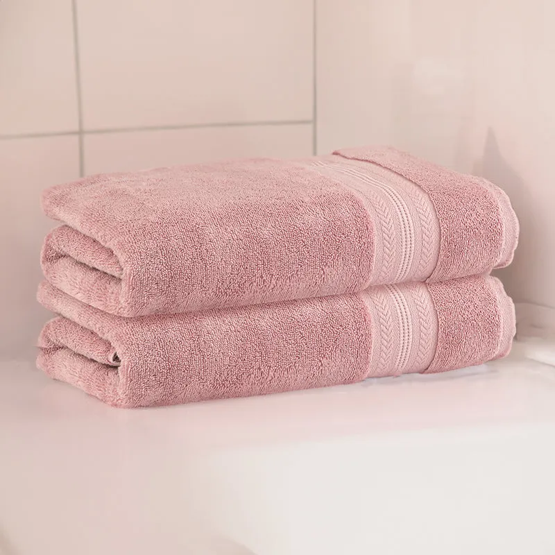 Reign Bath Towel (Pink) - Set Of Two media 1