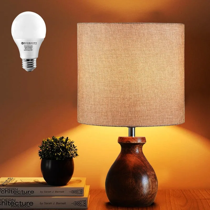 MinimalRadiance Wooden Table Lamp - Beige media 6