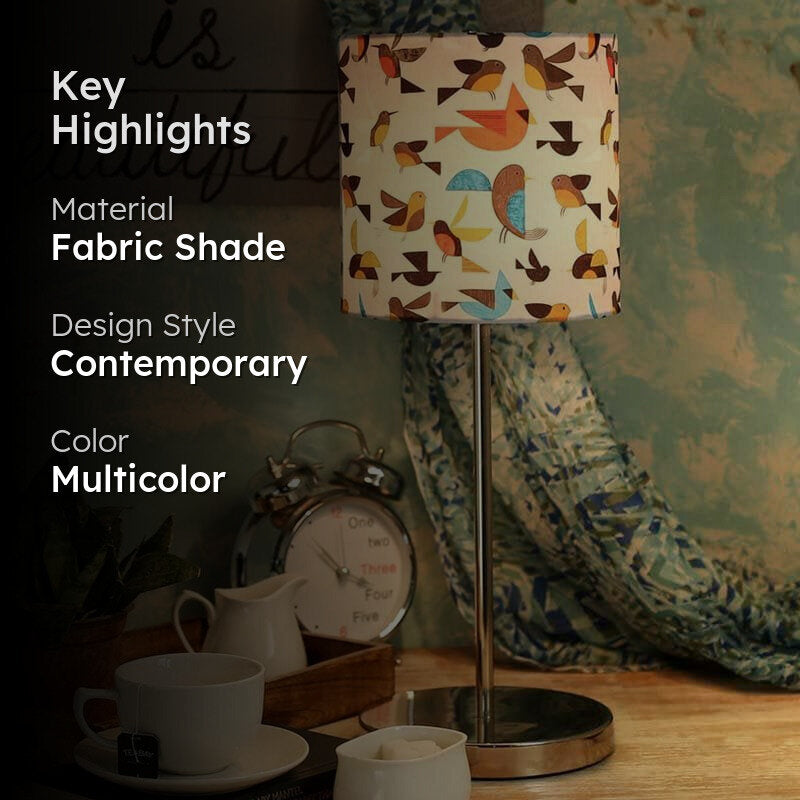 Origami Birds Fabric Table Lamp - Multicolor media 2