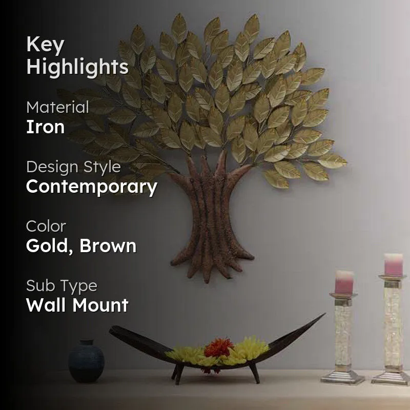 Aurum Botania Tree Iron Wall Accent media 2