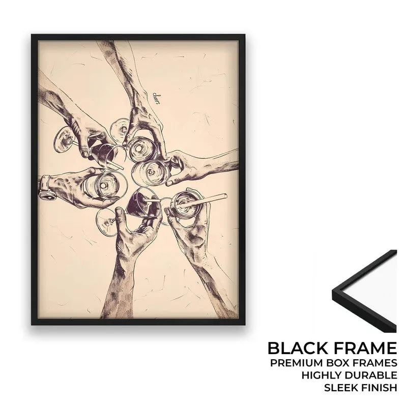 Sparkling Sip Archival Canvas Wall Art - Black media 8