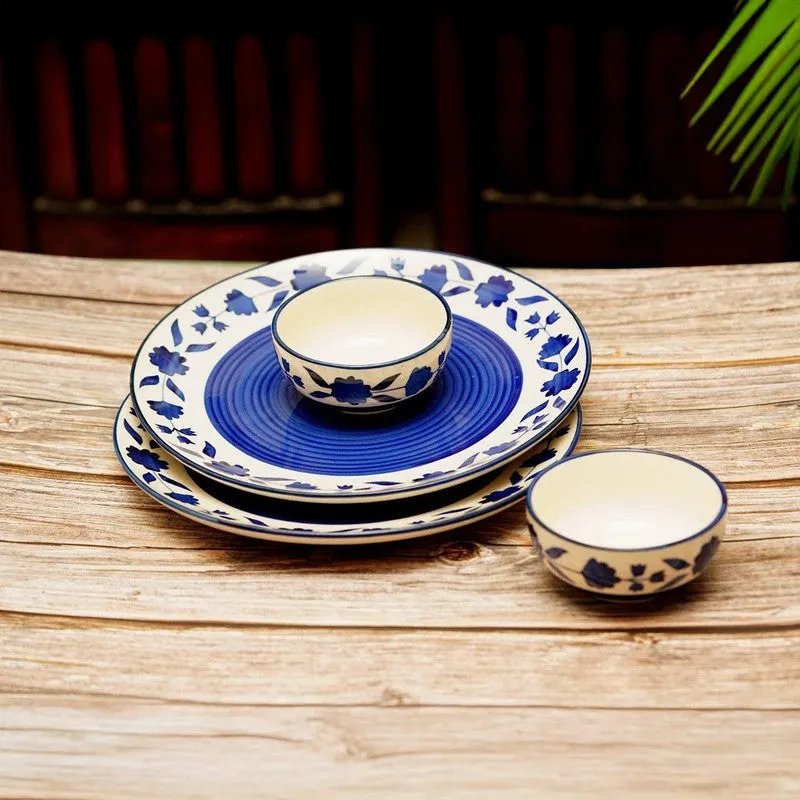 Clayora Forma Ceramic Dining Set (Blue) - 4 Piece Set media 1