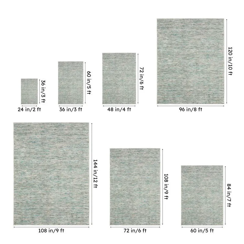 Heritage Hand Loomed Wool Rug - Sea Blue media 13