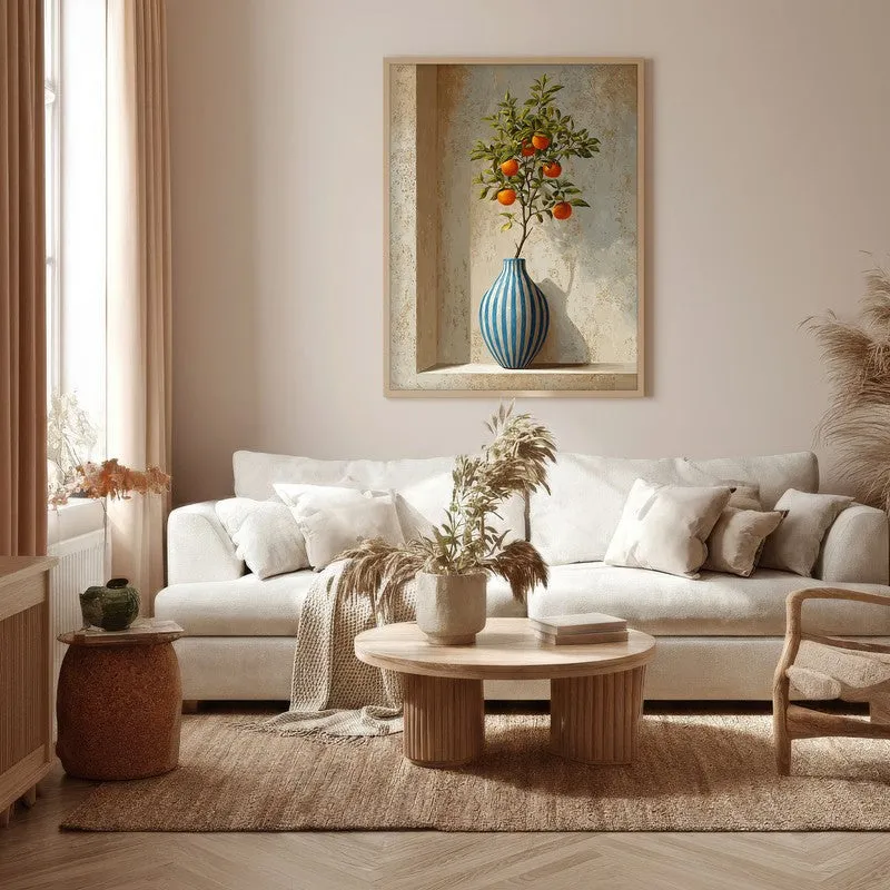 Amber Orchard Canvas Wall Painting - Brown Frame media 5