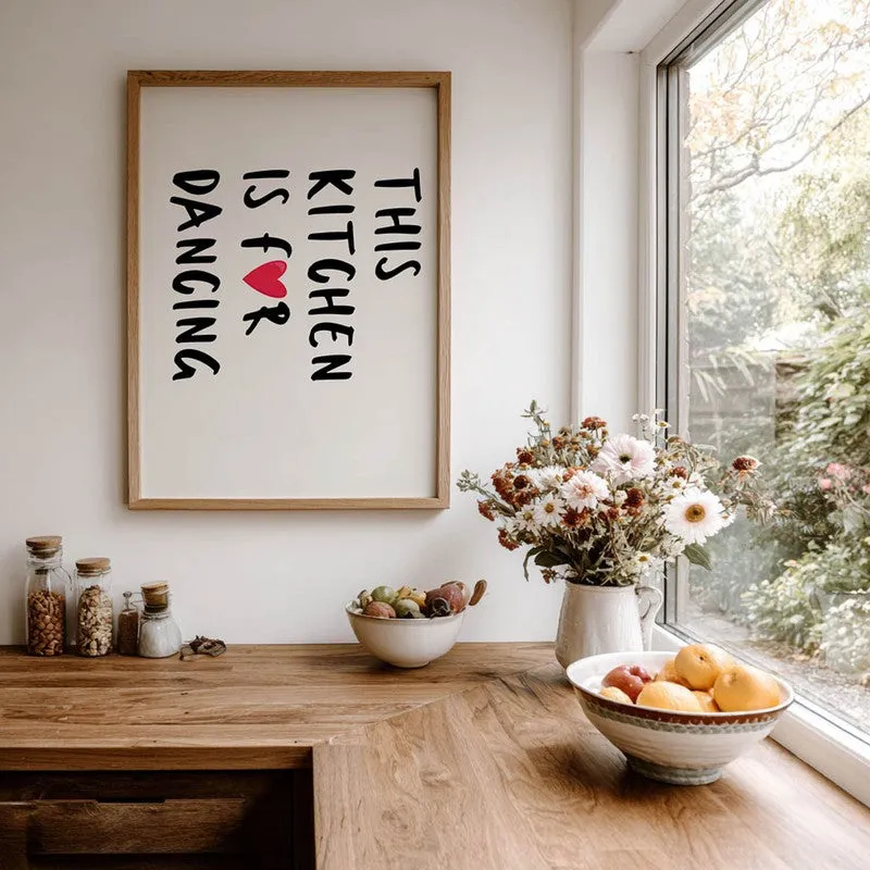 Kitchen for Dancing Archival Canvas Wall Art - Brown media 7