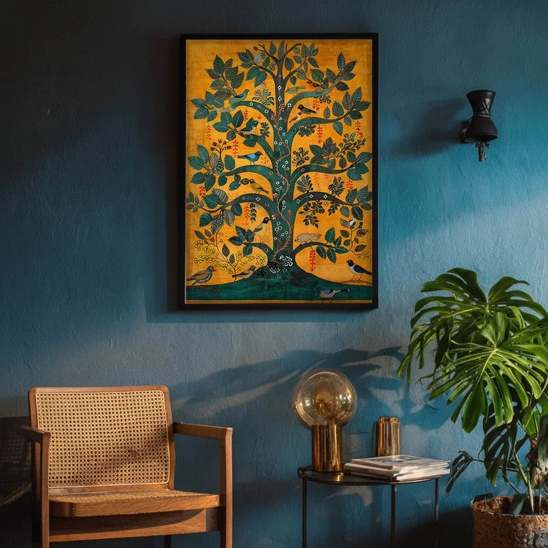 Tree of Life Canvas Wall Painting With Black Frame media 9