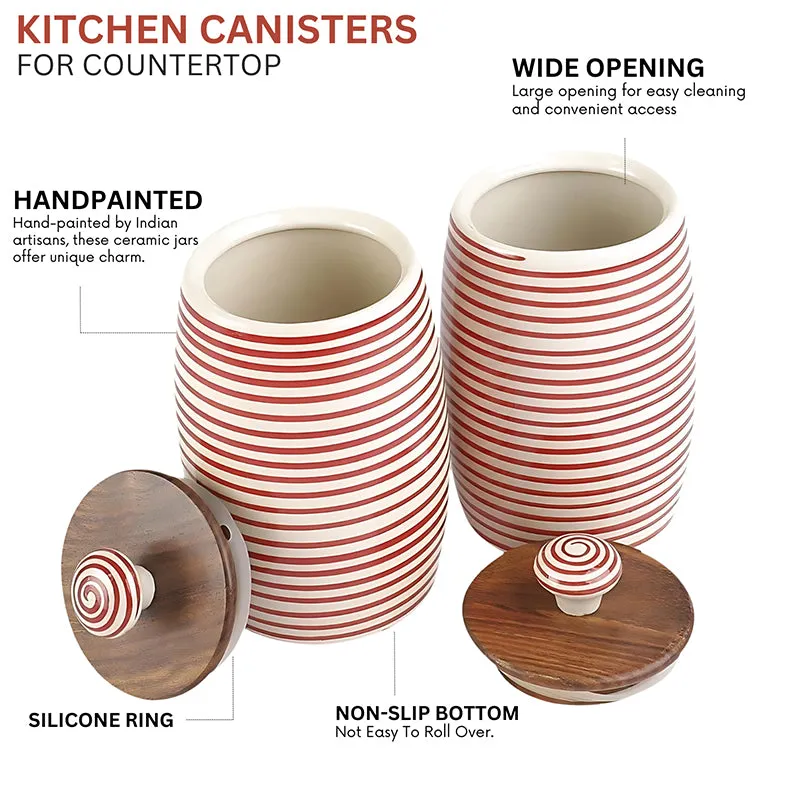 Tiare Curve Ceramic Jar (350 mL Each) - Set Of Two media 4