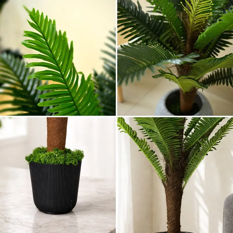 Pure Verde Palm Artificial Plant With Black Plastic Pot - 89 cm (2.9 ft) media 5