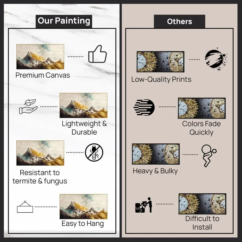 Mountainscape Canvas Wall Painting With Frame media 7