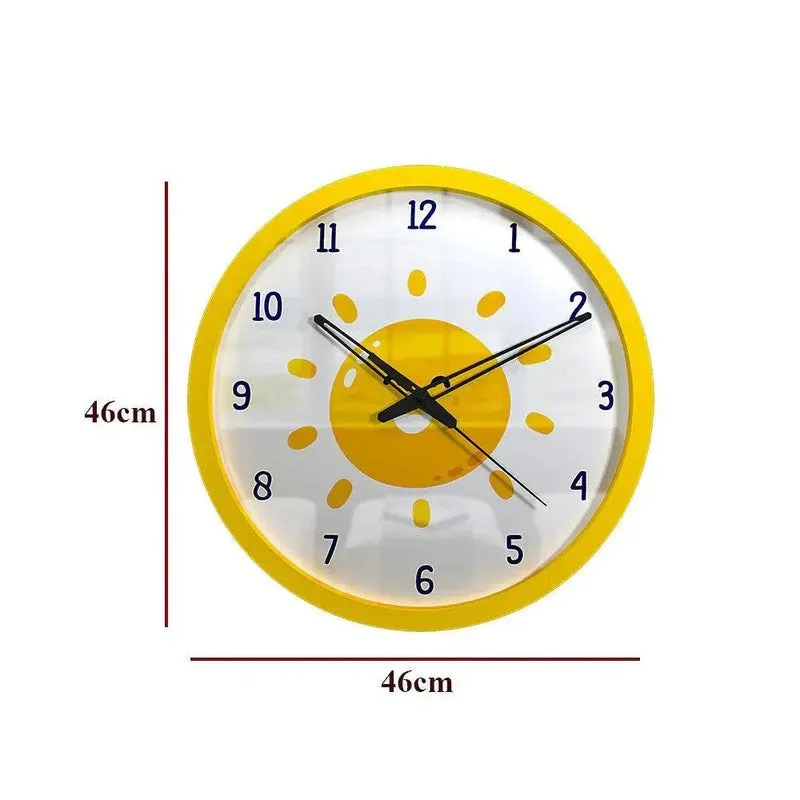 Sunlet Yellow MDF Wall Clock media 6