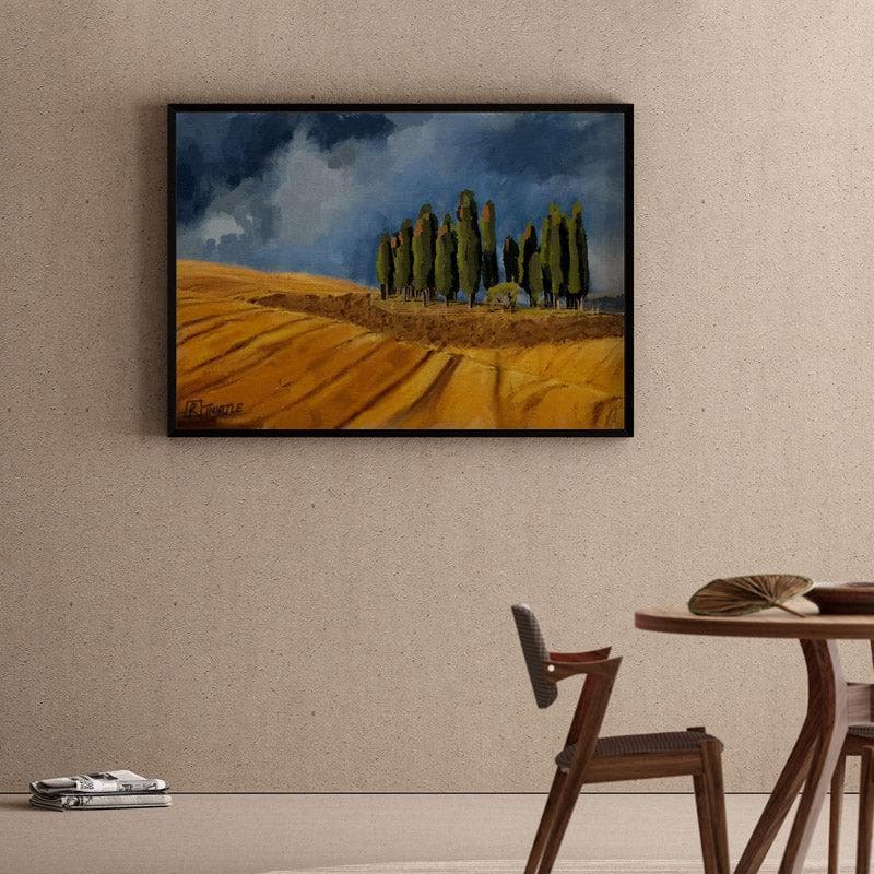 Rising Storm Canvas Wall Painting - Black Frame