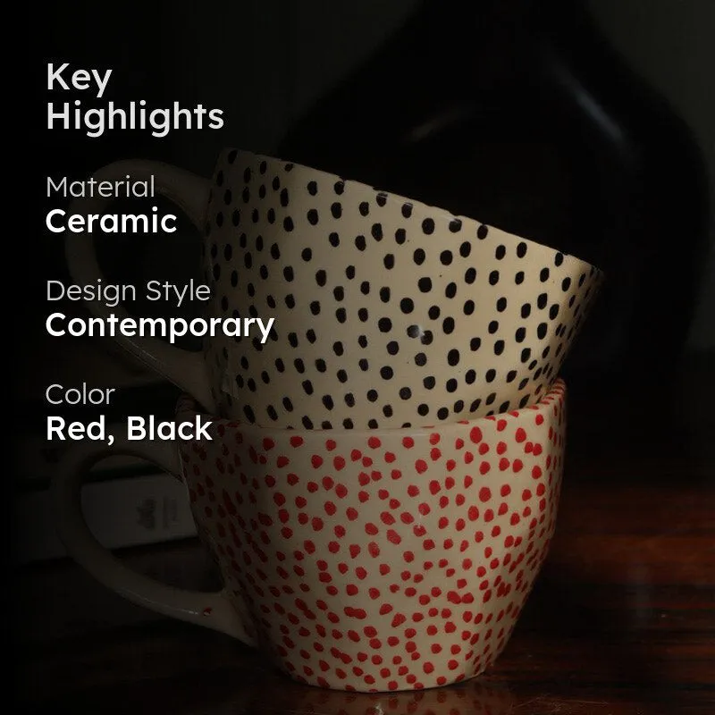 Mosha Ceramic Coffee Mug (250 mL Each) - Set of Two media 2