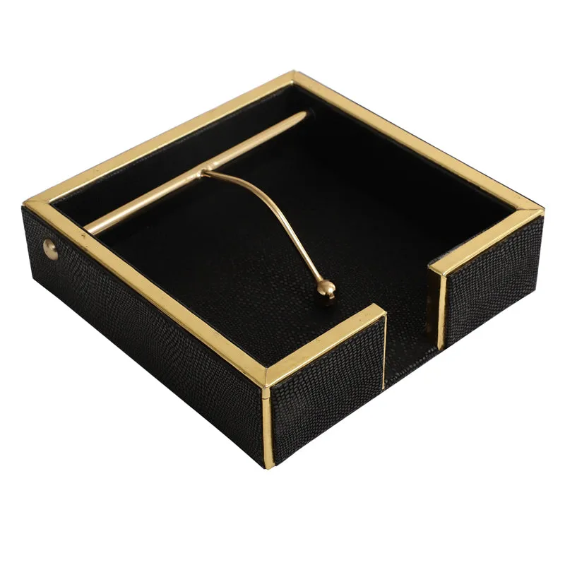 Roho Leather Tissue Holder - Black media 3