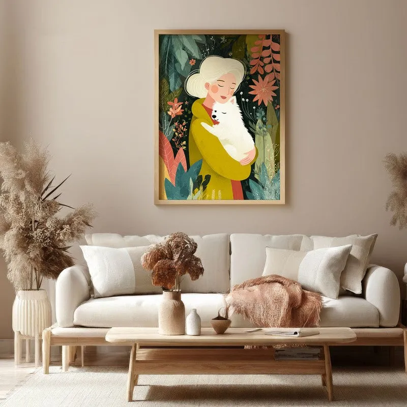 Elowyn Canvas Wall Painting With Brown Frame media 4