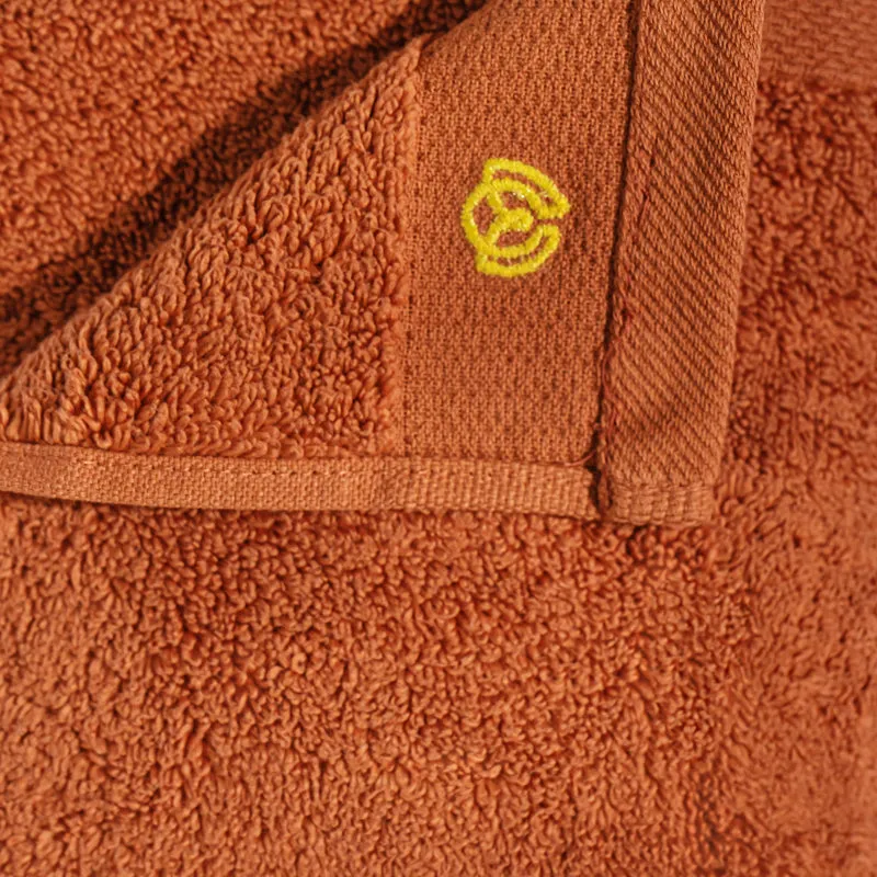 Micro Cotton Soft Serenity Solid Hand Towel (Orange) - Set Of Two media 9