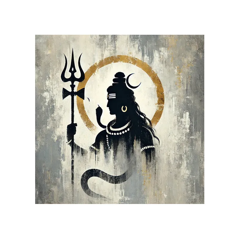 Kailasa Shiva Poly Canvas Wall Painting media 4